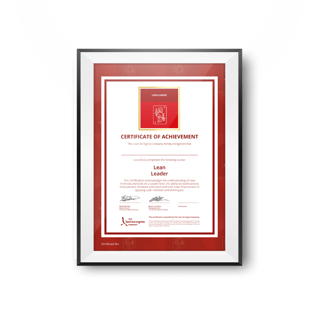 Lean leader certificate - The Lean Six Sigma Company 